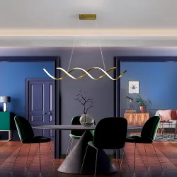 LED dimabilni luster Dido 33W zlatni SCHULLER