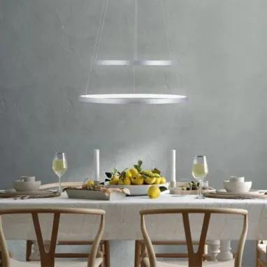 LED visilica sa dva prstena siva JUST LIGHT