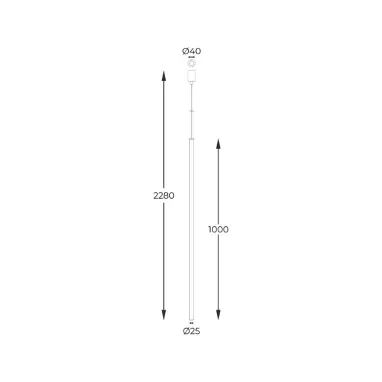 LED visilica Nova 1m zlatna 1xG9 ZUMA LINE