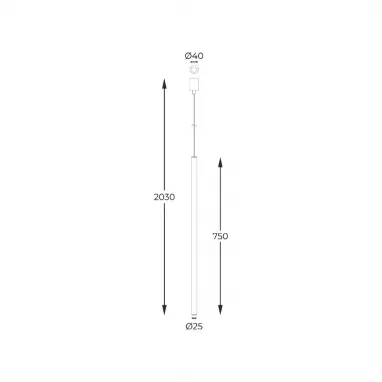 LED visilica Nova 0,75m zlatna 1xG9 ZUMA LINE