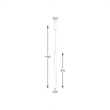LED visilica Nova 0,5m zlatna 1xG9 ZUMA LINE
