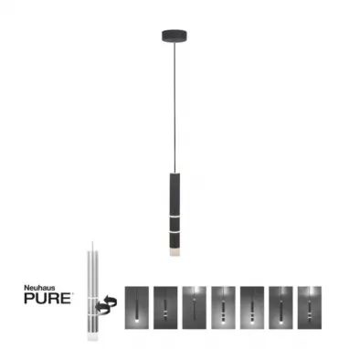 LED visilica Pure Vega crna PAUL NEUHAUS