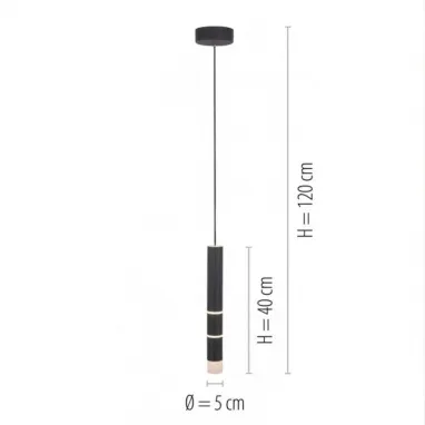 LED visilica Pure Vega crna PAUL NEUHAUS