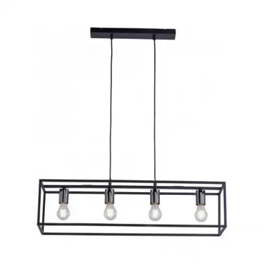 Luster Justin 4xE27 crni JUST LIGHT