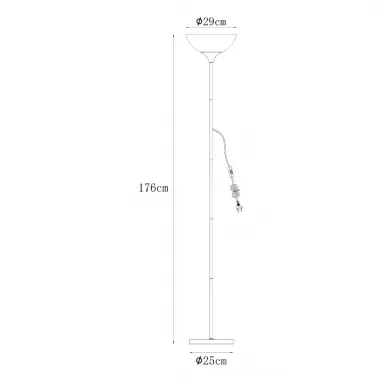Podna lampa Sarda hrom bela ZUMA LINE