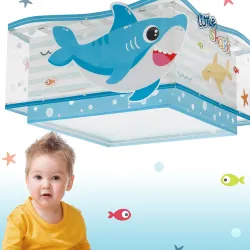 Dečija plafonska svetiljka ajkula 2xE27 DALBER