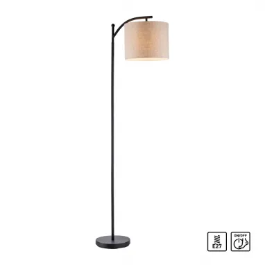 Podna lampa crna 1xE27 JUST LIGHT