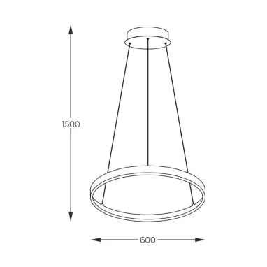 LED luster Breno crni ZUMA LINE