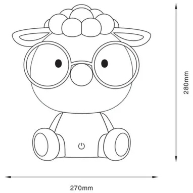 Stona dečija lampa roze Owca punjivi 5VDC ZUMA LINE