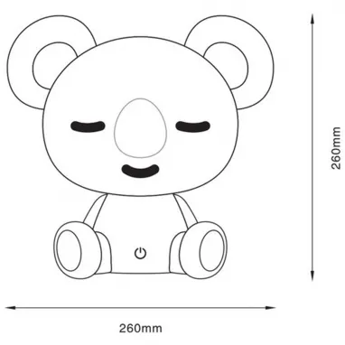 Stona dečija lampa roze Koala punjivi 5VDC ZUMA LINE