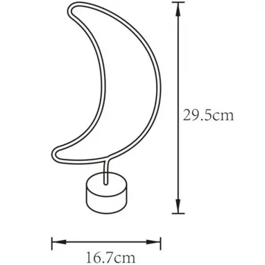 LED stona lampa Neon Moon 3xAA ili 5VDC ZUMA LINE