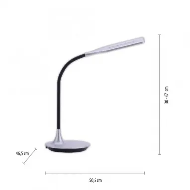 LED stona radna lampa sivo-crna JUST LIGHT