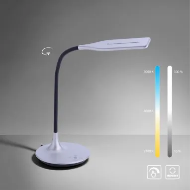 LED stona radna lampa sivo-crna JUST LIGHT