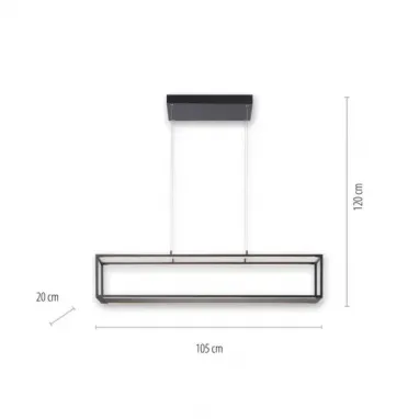 LED luster crni 32W PAUL NEUHAUS