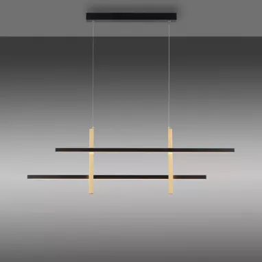 LED luster Bara crno zlatni SimplyDim PAUL NEUHAUS