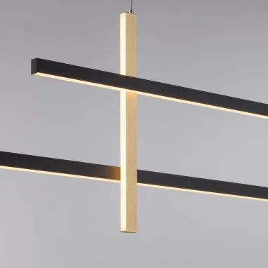 LED luster Bara crno zlatni SimplyDim PAUL NEUHAUS
