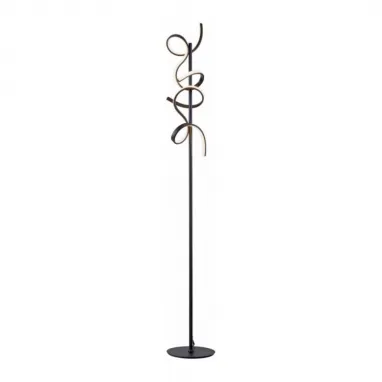 LED podna lampa Curls crna JUST LIGHT