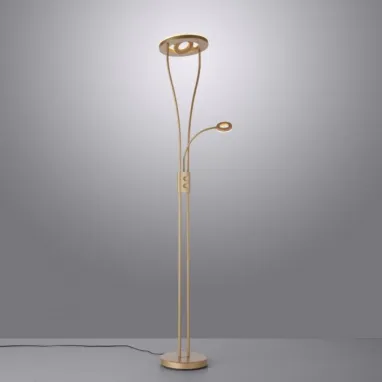 Podna lampa Helia zlatna sa čitačem JUST LIGHT