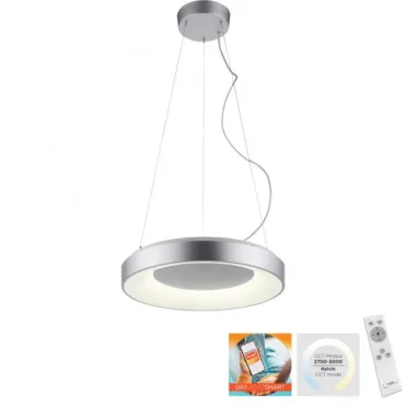 LED luster Anika srebrni CCT-dimabilni-TUYA JUST LIGHT
