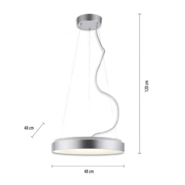 LED luster Anika srebrni CCT-dimabilni-TUYA JUST LIGHT