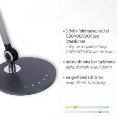 Stona lampa sivo - crna JUST LIGHT