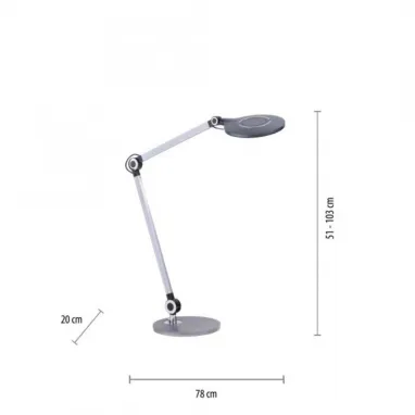 Stona lampa sivo - crna JUST LIGHT