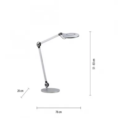 Stona lampa radna siva JUST LIGHT
