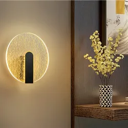 LED zidna svetiljka Auris sa zlatnom teksturom SCHULLER