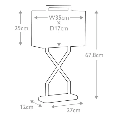Stona lampa Cross zlatno bela ELSTEAD