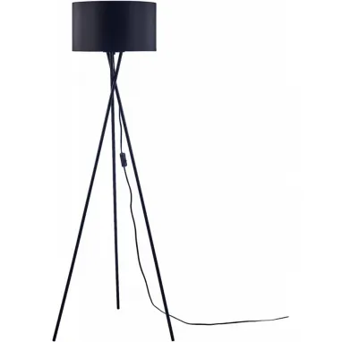 Podna lampa sa crno-zlatnim abažurom ELSTEAD