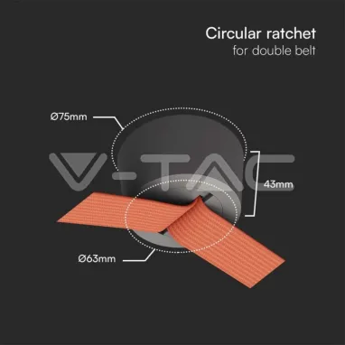 Nadgradna rozetna za dva flat kabla V-TAC
