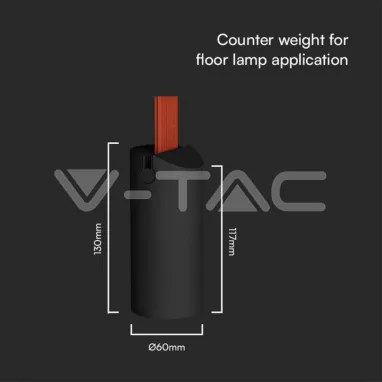 Zatezni teg za flet kabal za fabric tracklights V-TAC