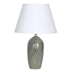 Dekorativna stona lampa zelena sa belim abažurom ZUMA LINE