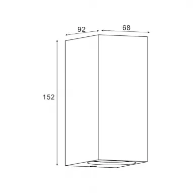 Spoljna lampa crna kvadratna Harmonia 2xGU10 ZUMA LINE