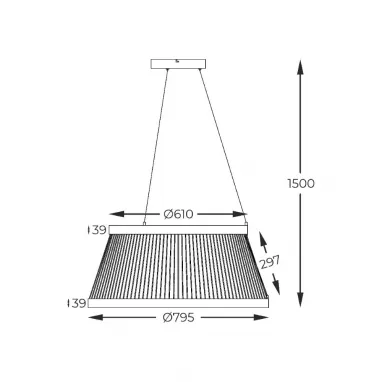 LED visilica Balu crna CCT Zuma Line