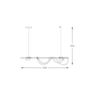 LED luster Balbo sa reflektorima CCT Zuma Line