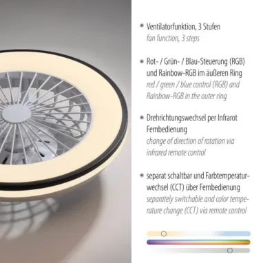 Plafonski ventilator beli JUST LIGHT