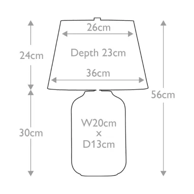 Stona lampa Muse tirkizna ELSTEAD