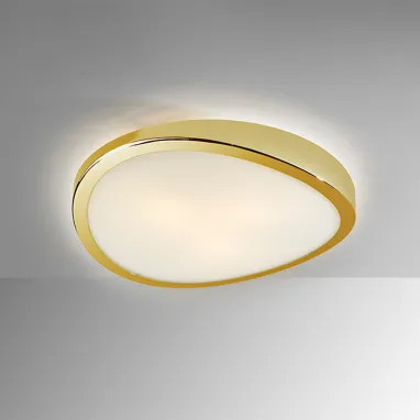 LED plafonska svetiljka Leda zlatna SCHULLER