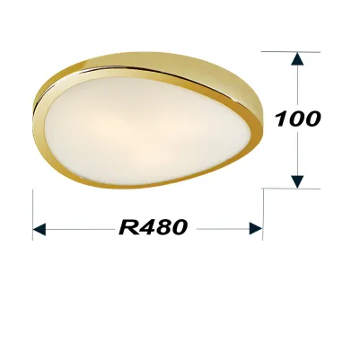LED plafonska svetiljka Leda zlatna SCHULLER