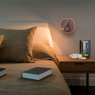 LED zidna lampa sa čitačem Biblos braon SCHULLER