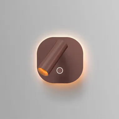 LED zidna lampa sa čitačem Biblos braon SCHULLER