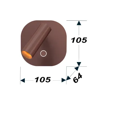 LED zidna lampa sa čitačem Biblos braon SCHULLER