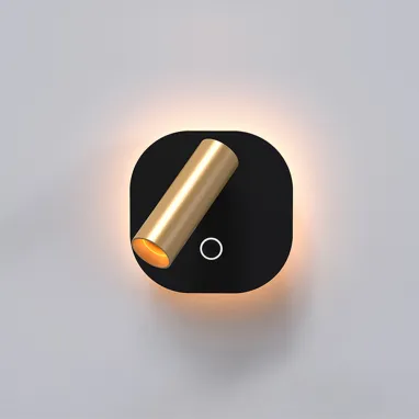 LED zidna lampa sa čitačem Biblos crno zlatna SCHULLER