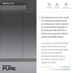 LED visilica Pure-moto-rise podesiva siva PAUL NEUHAUS