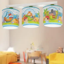 Dečija plafonska svetiljka Pirate Island 3xE27 DALBER