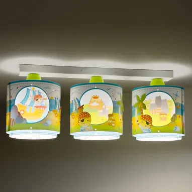 Dečija plafonska svetiljka Pirate Island 3xE27 DALBER