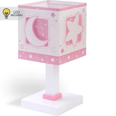 Dečija stona lampa Moonlight roze DALBER