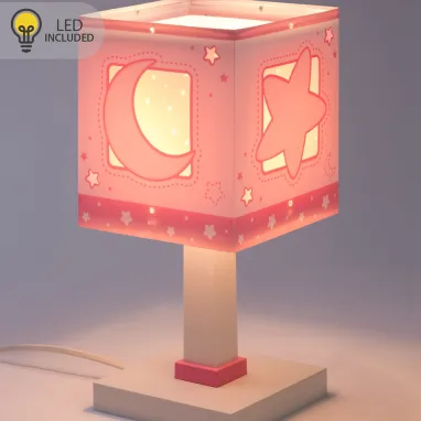 Dečija stona lampa Moonlight roze DALBER