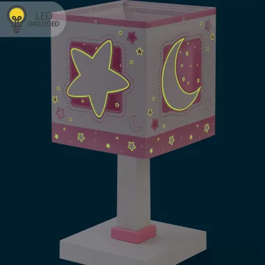 Dečija stona lampa Moonlight roze DALBER